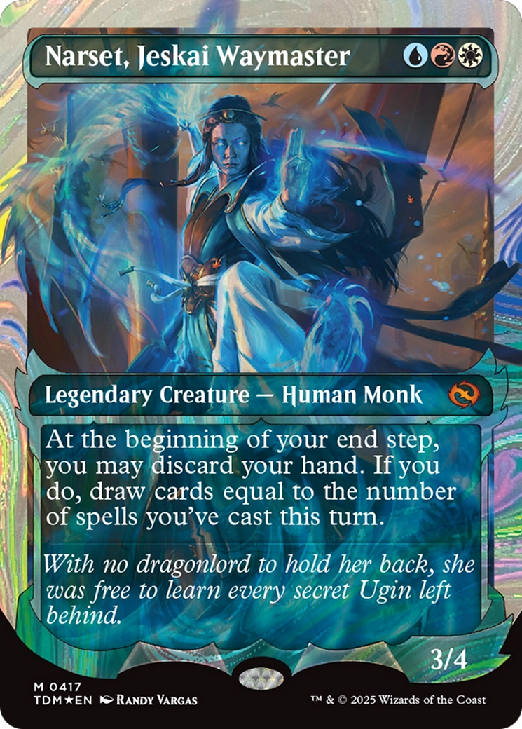 Narset, Jeskai Waymaster (Showcase) (Halo Foil) (TDM-417) [Tarkir: Dragonstorm] Foil