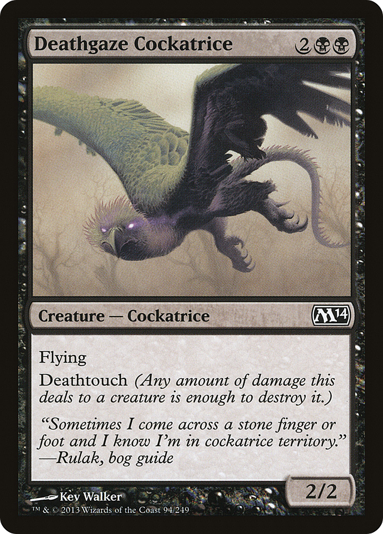 Deathgaze Cockatrice (M14-094) [Magic 2014] Foil