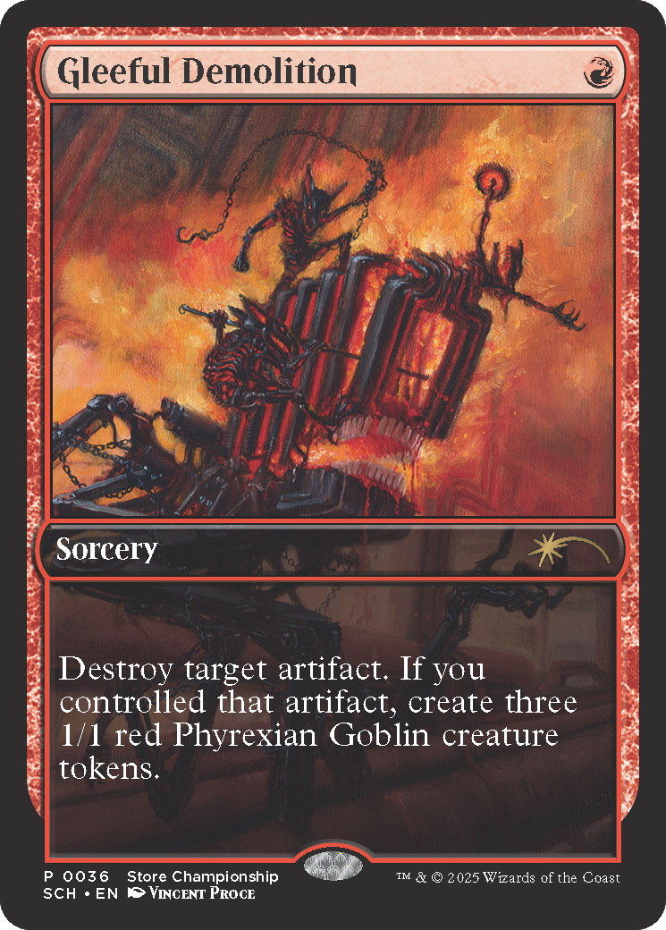 Gleeful Demolition (GAME-036) [Game Day & Store Championship Promos]