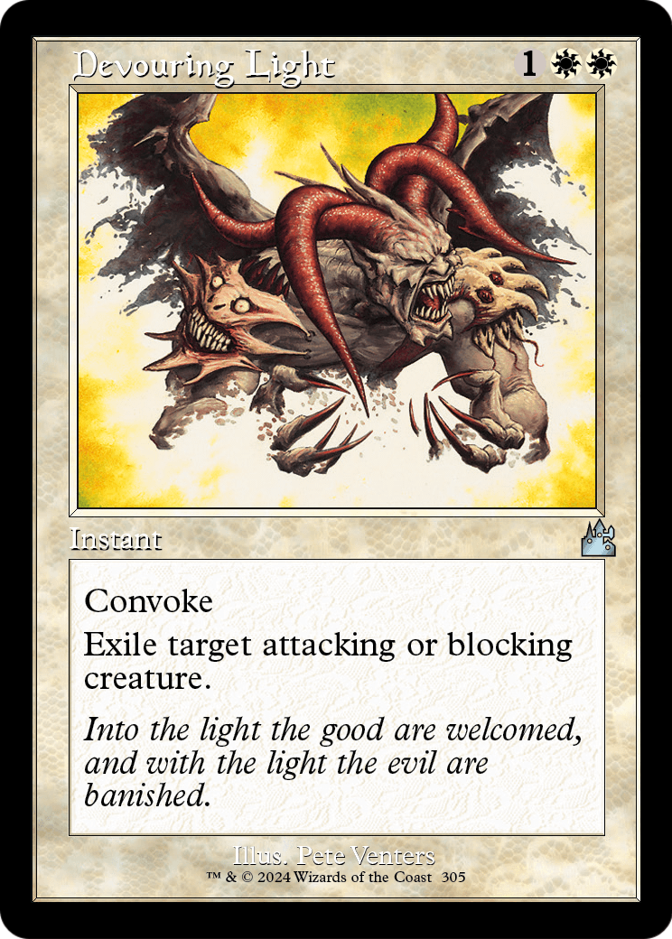 Devouring Light (Retro Frame) (RVR-305) [Ravnica Remastered] Foil