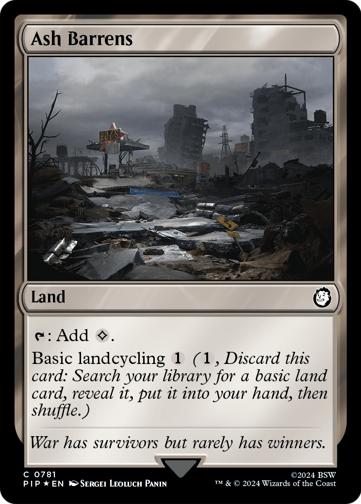 Ash Barrens (Surge Foil) (PIP-781) [Fallout] Foil