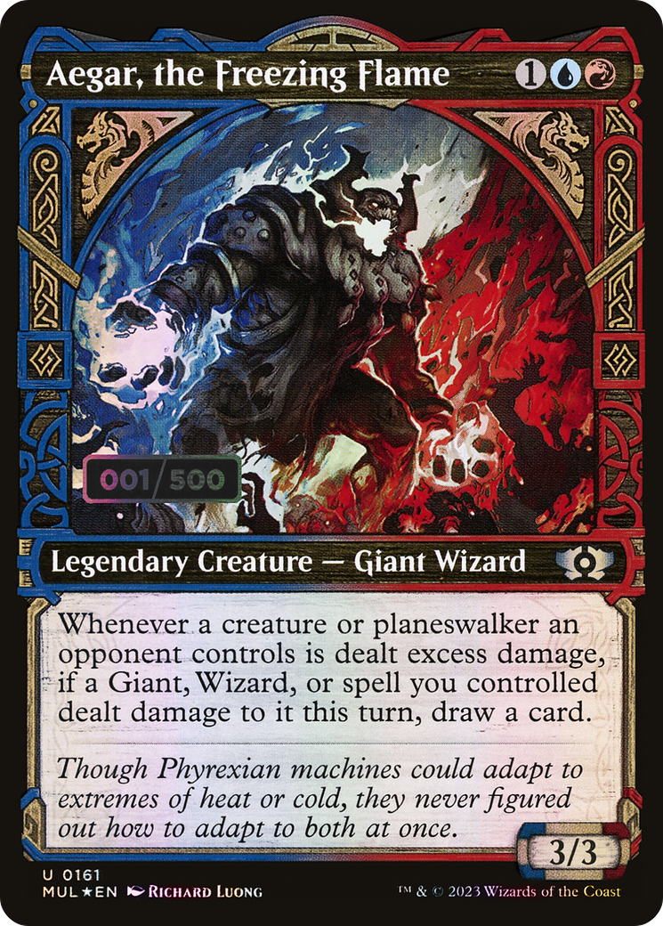 Aegar, the Freezing Flame (Serial Numbered) (MUL-161) (Showcase) [Multiverse Legends] Foil