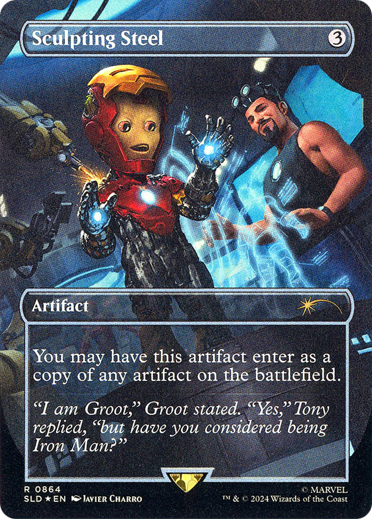 Sculpting Steel (Rainbow Foil) (SLD-864) (Borderless) [Secret Lair Drop] Foil