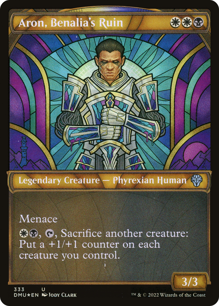 Aron, Benalia's Ruin (Textured Foil) (DMU-333) (Showcase) [Dominaria United] Foil