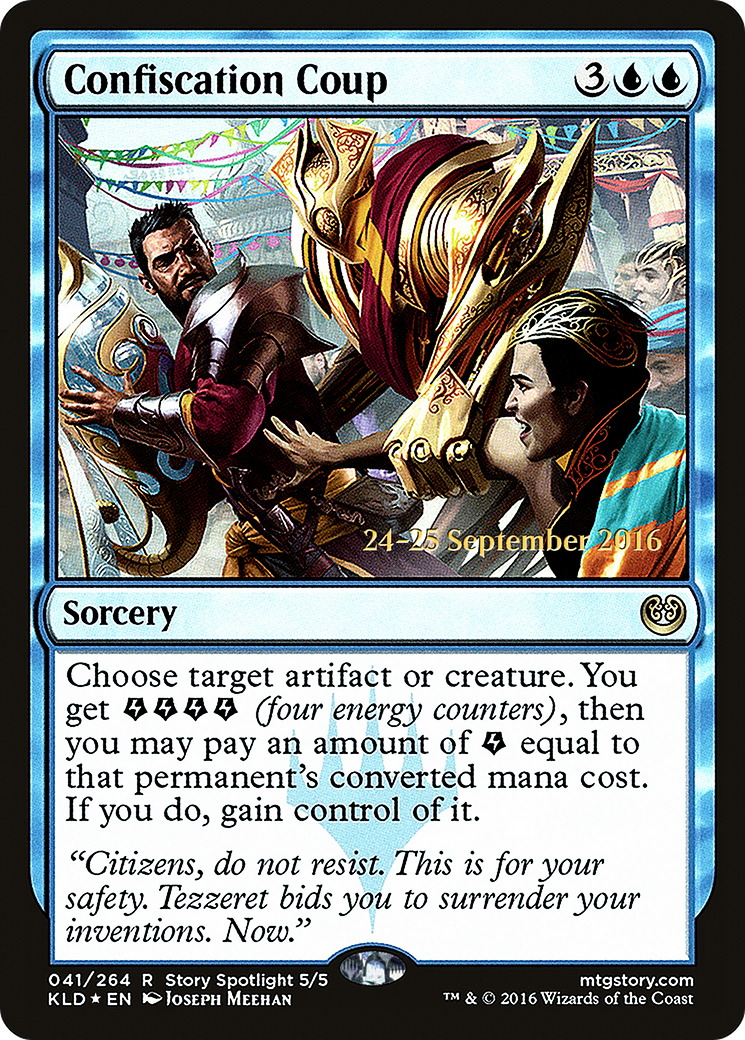 Confiscation Coup (PRE-41S) [Kaladesh Promos] Foil