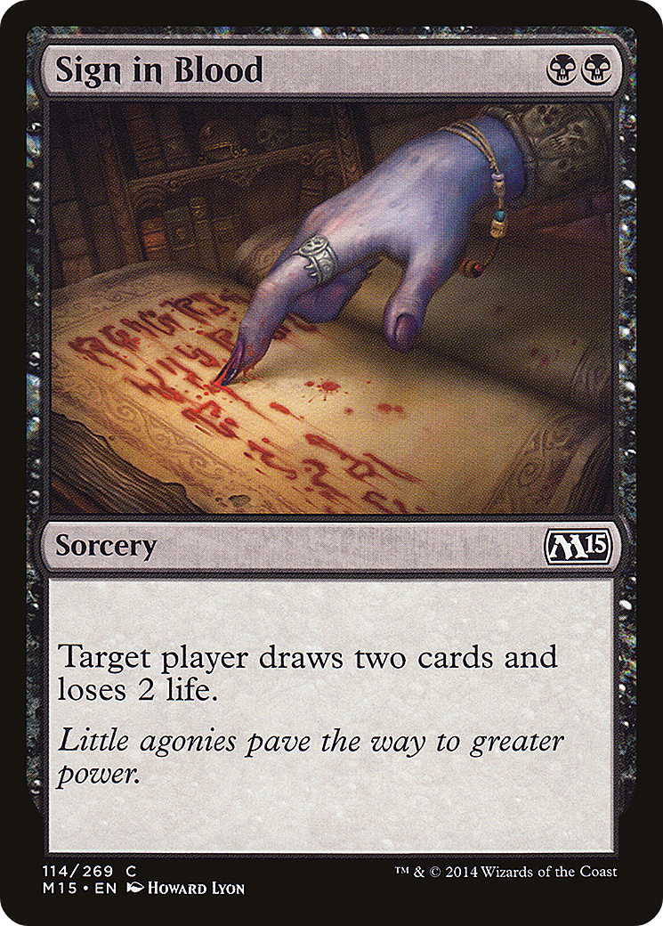Sign in Blood (M15-114) [Magic 2015]