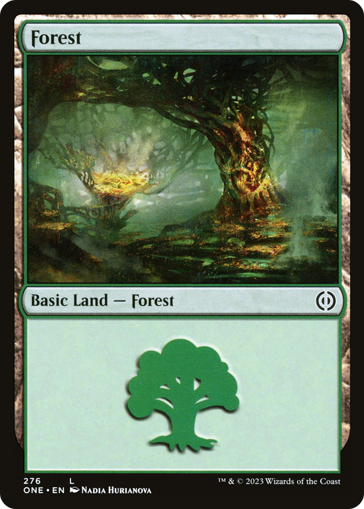 Forest (ONE-276) [Phyrexia: All Will Be One] Foil