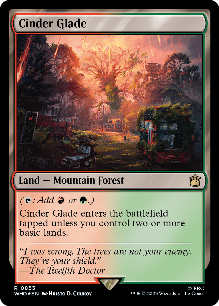 Cinder Glade (Surge Foil) (WHO-853) [Doctor Who] Foil