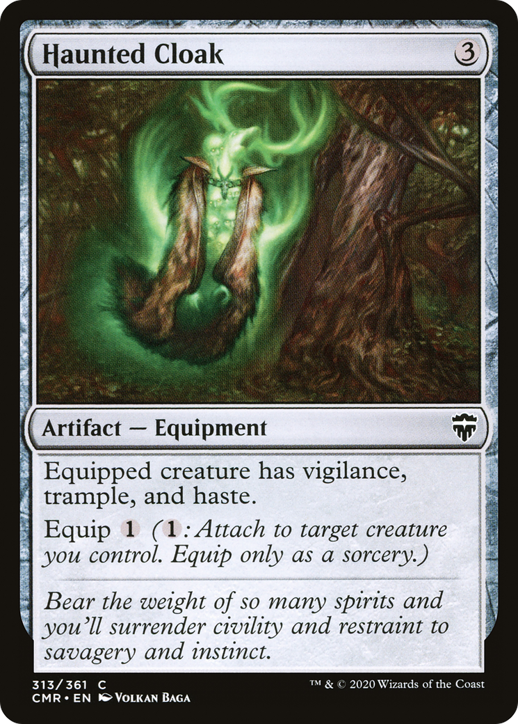 Haunted Cloak (CMR-313) [Commander Legends] Foil