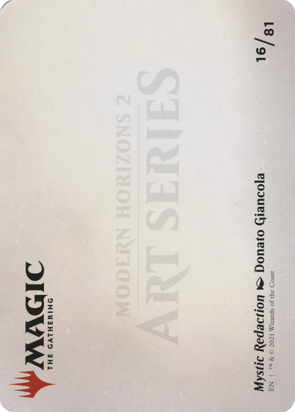 Mystic Redaction // Mystic Redaction (AMH2-016) (Borderless) [Modern Horizons 2 Art Series] Foil