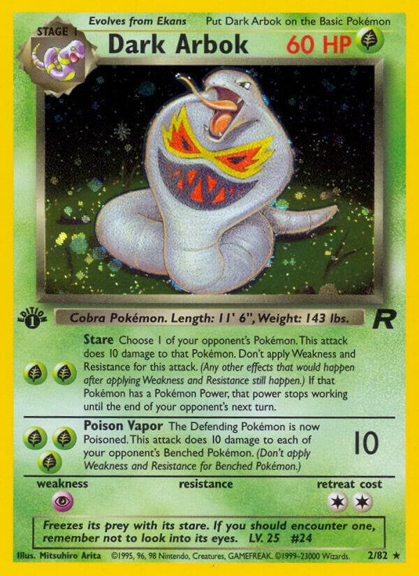 Dark Arbok (2) [Team Rocket] 1st Edition Holofoil