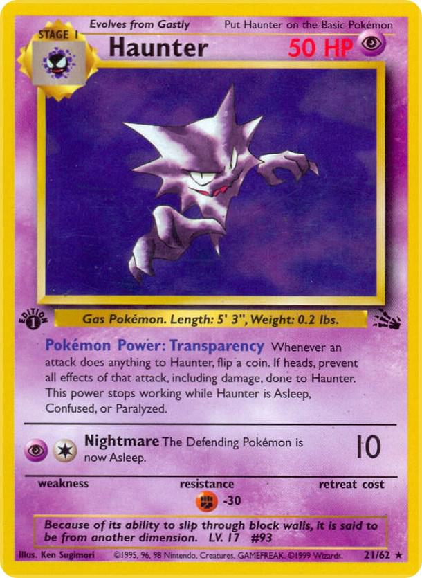 Haunter (21) (21) [Fossil] 1st Edition