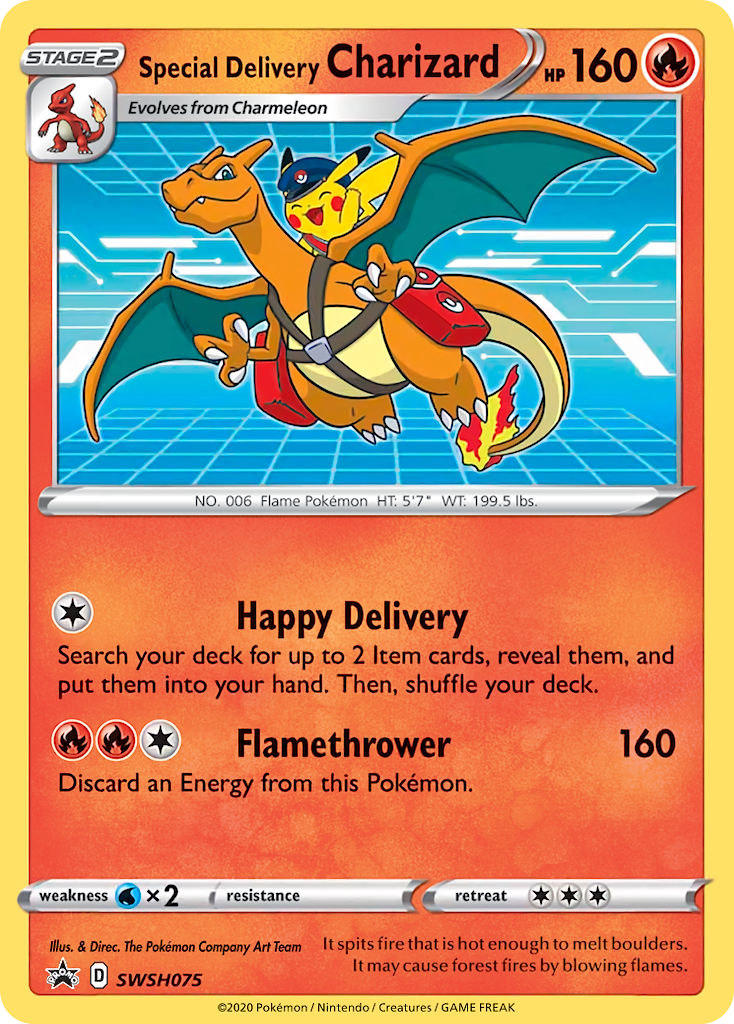 Special Delivery Charizard (SWSH075/307) [SWSH Black Star Promos] - Promo