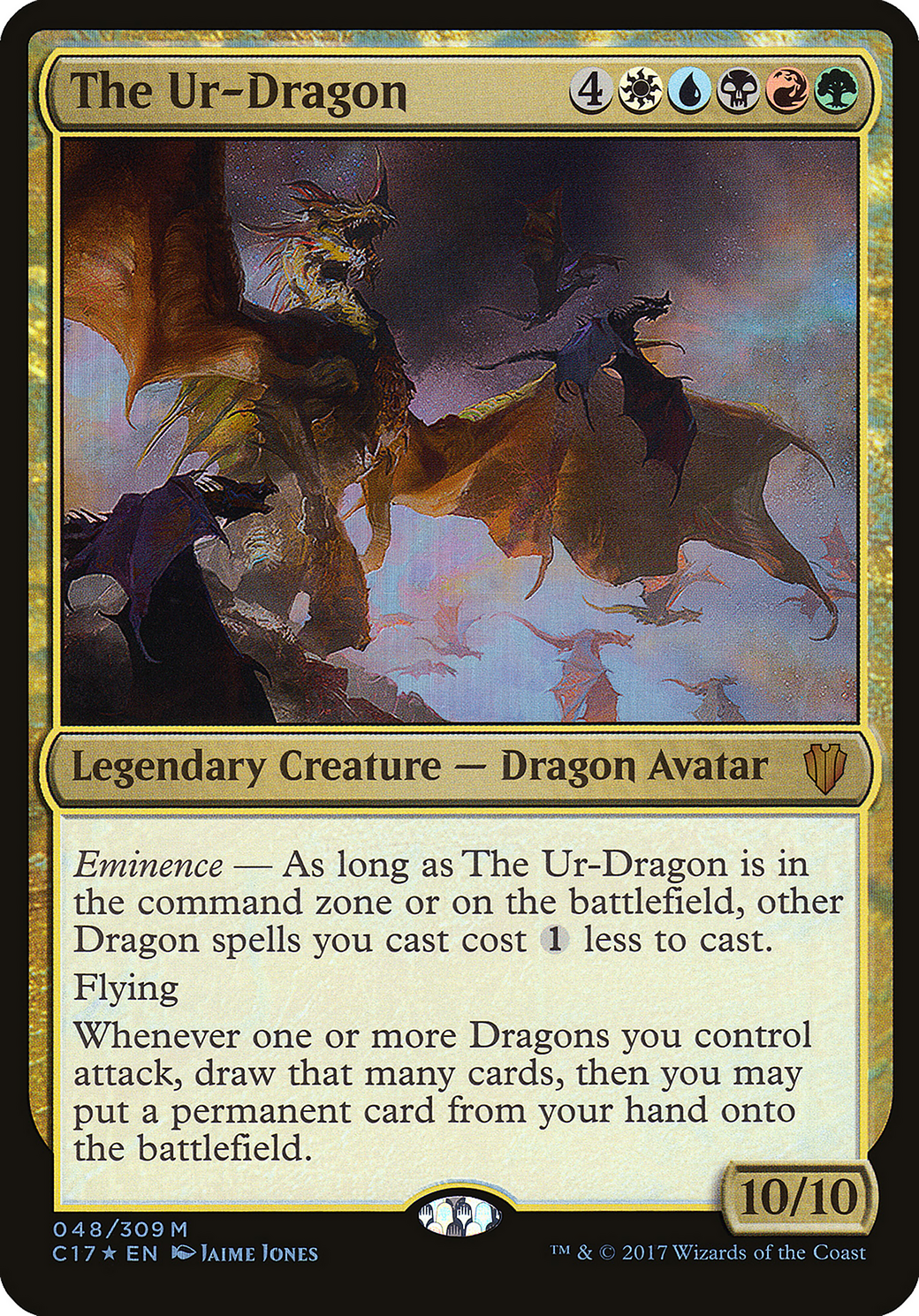 The Ur-Dragon (Commander 2017) (OVER-048) [Commander 2017 Oversized] Foil