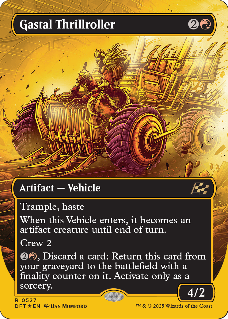 Gastal Thrillroller (Borderless) (First-Place Foil) (DFT-527) [Aetherdrift] Foil