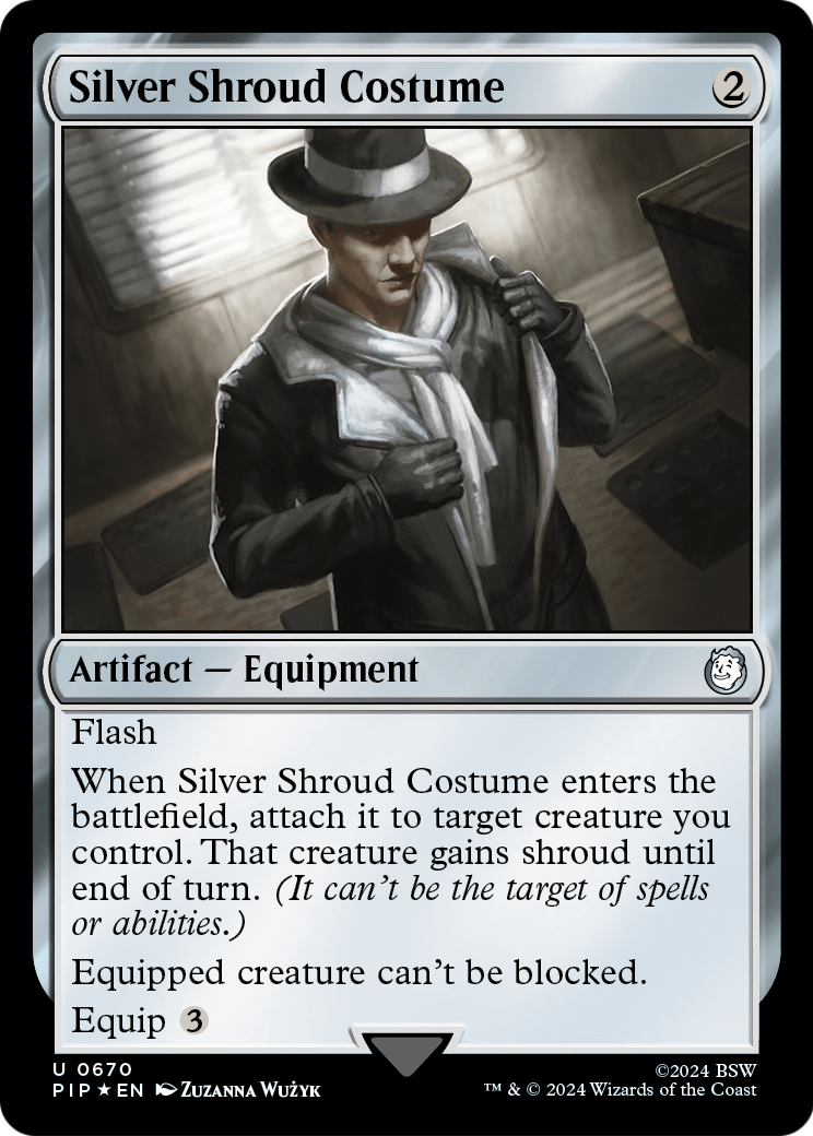 Silver Shroud Costume (Surge Foil) (PIP-670) [Fallout] Foil