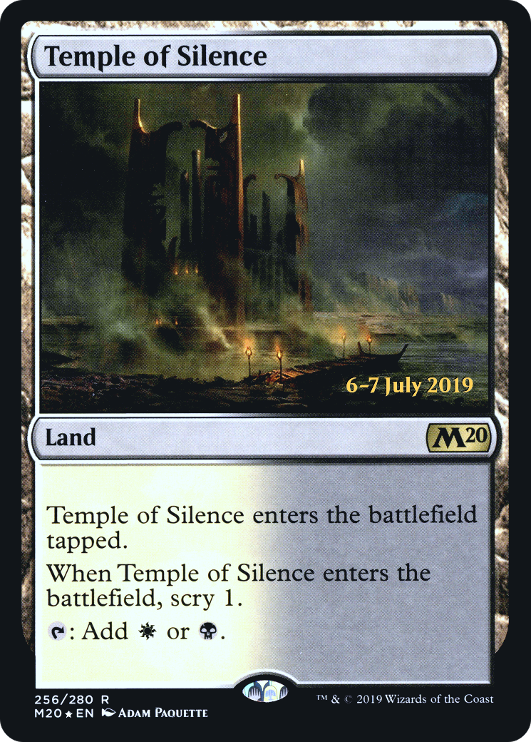 Temple of Silence (M20) (PRE-256S) [Core Set 2020 Promos] Foil