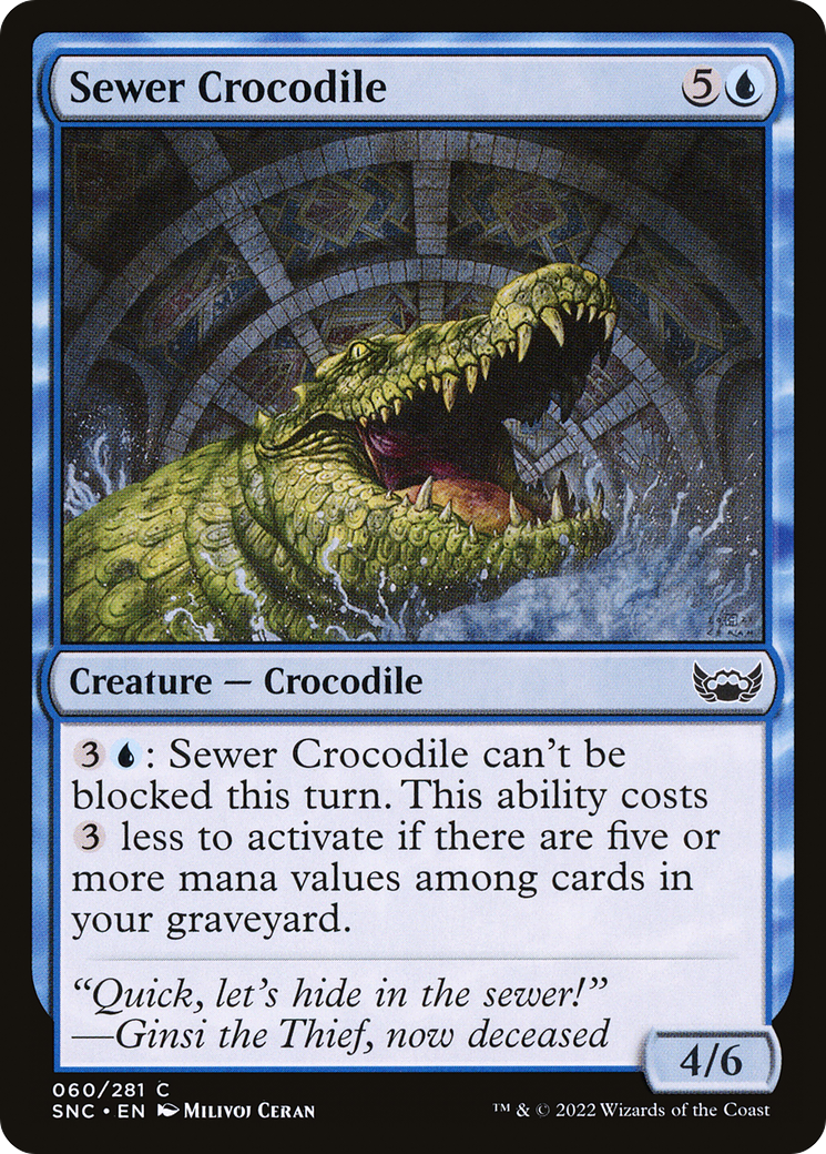 Sewer Crocodile (SNC-060) [Streets of New Capenna]