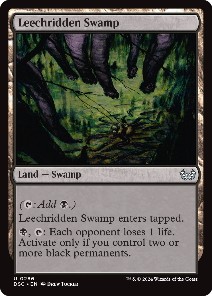 Leechridden Swamp (DSC-286) [Duskmourn: House of Horror Commander]