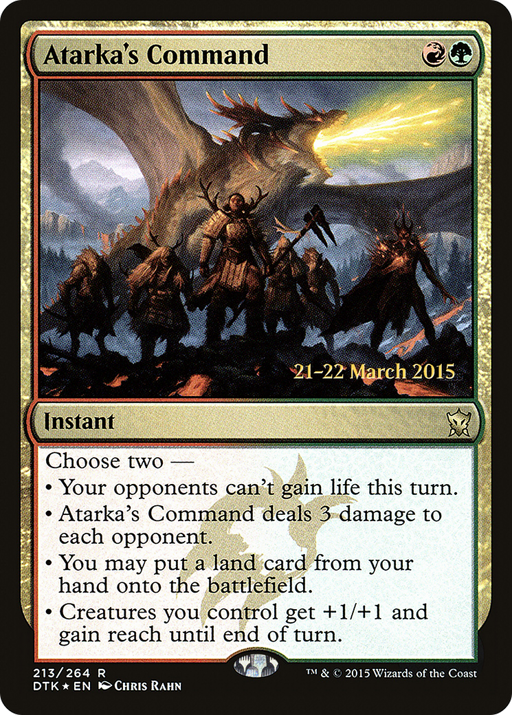 Atarka's Command (PRE-213S) [Dragons of Tarkir Promos] Foil