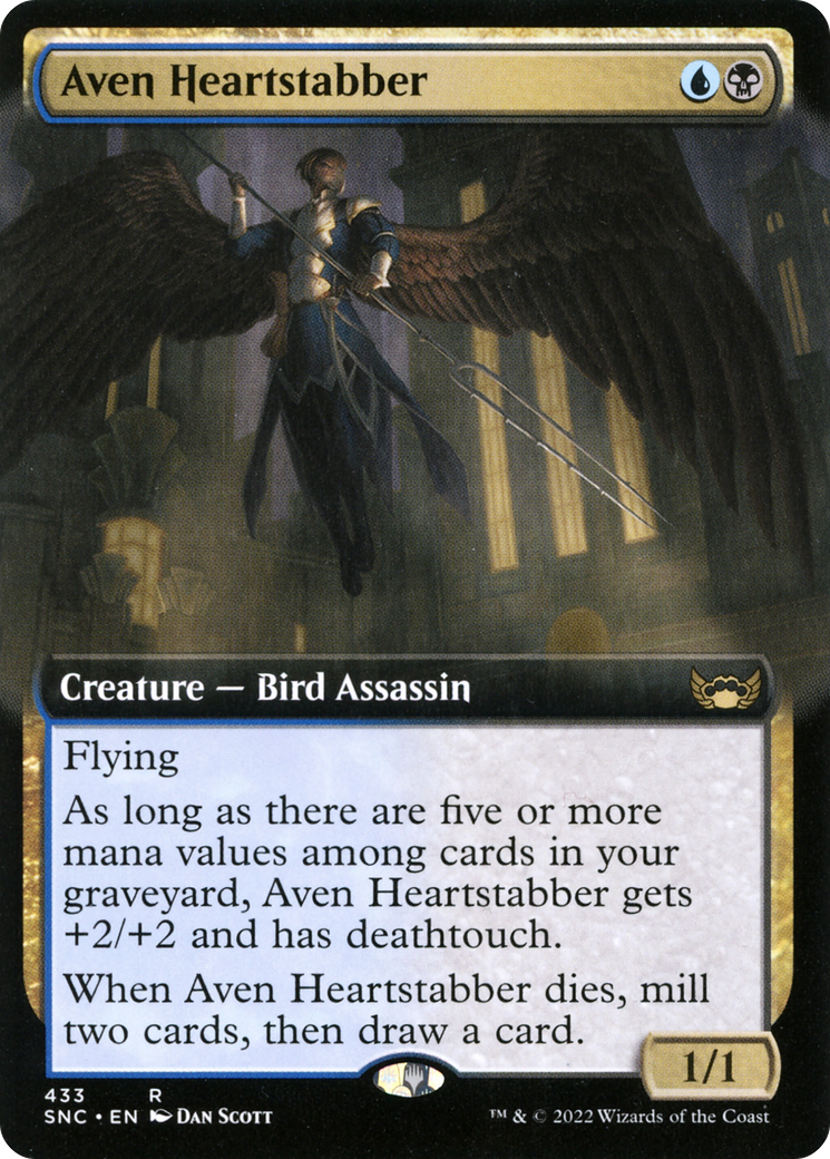Aven Heartstabber (Extended Art) (SNC-433) [Streets of New Capenna] Foil