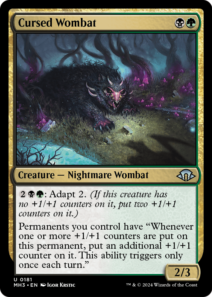 Cursed Wombat (MH3-181) [Modern Horizons 3]