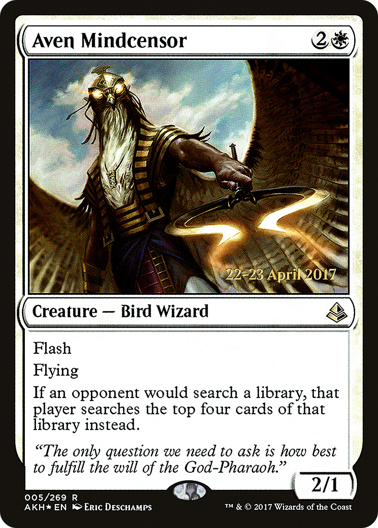 Aven Mindcensor (PRE-05S) [Amonkhet Promos] Foil