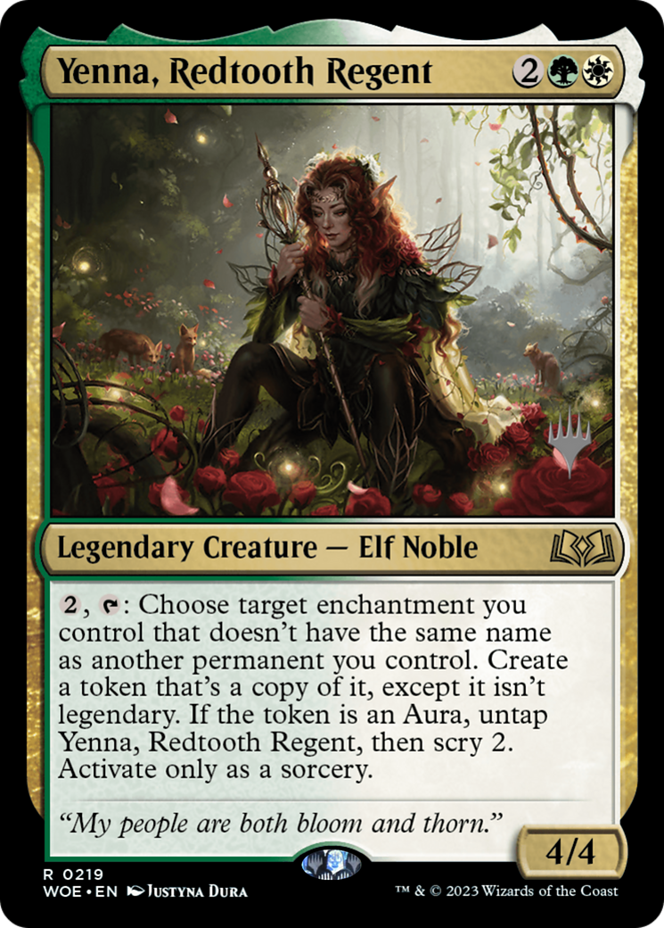 Yenna, Redtooth Regent (PPWOE-219) [Promo Pack: Wilds of Eldraine Promos] Foil