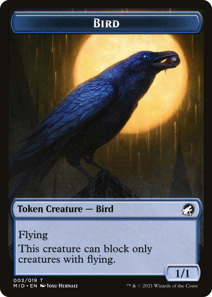 Bird (TMID-003) [Innistrad: Midnight Hunt Tokens]