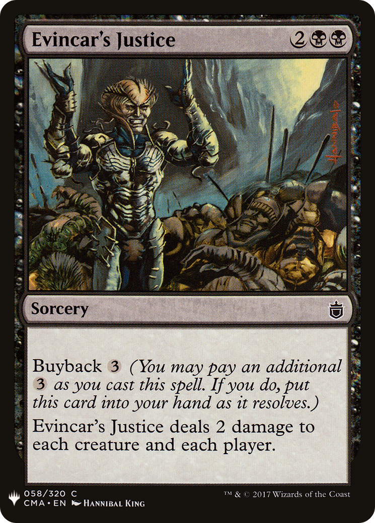 Evincar's Justice (LIST-CMA-58) [The List]