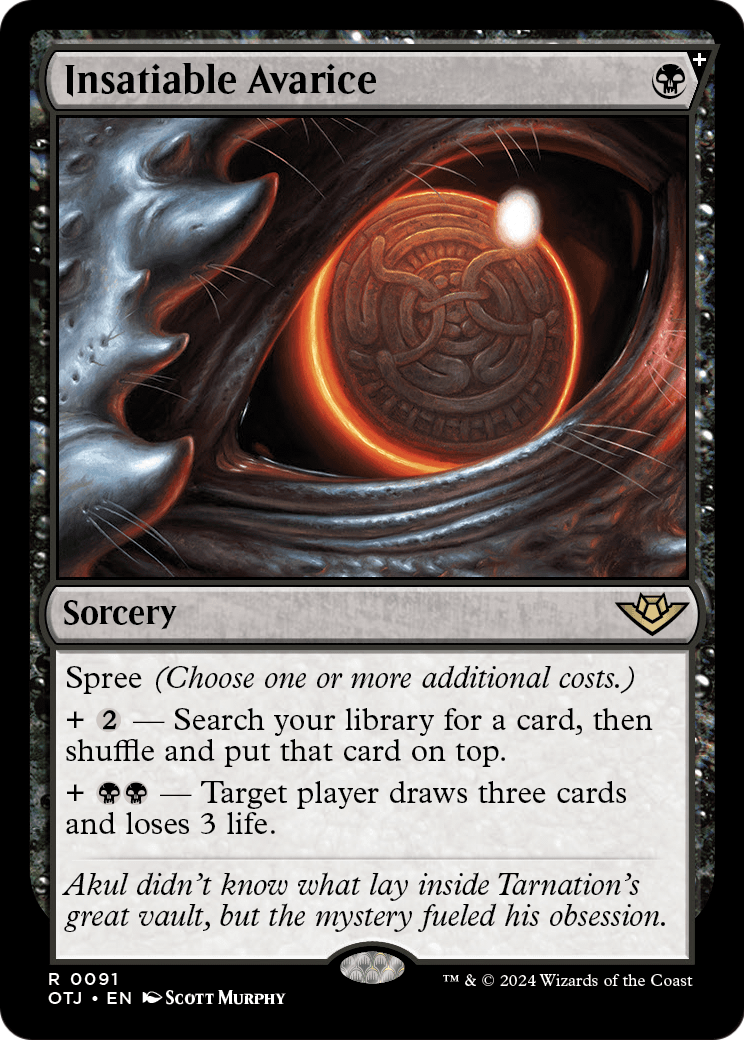 Insatiable Avarice (OTJ-091) [Outlaws of Thunder Junction] Foil