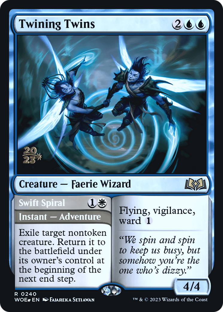 Twining Twins (PRE-240) [Wilds of Eldraine Promos] Foil