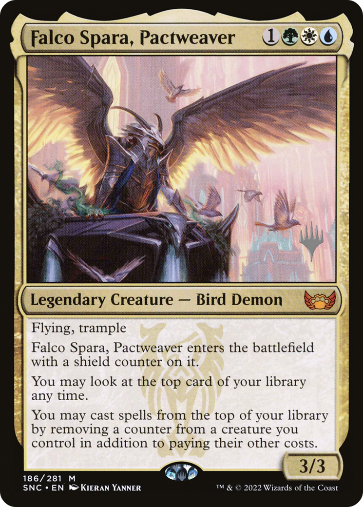 Falco Spara, Pactweaver (PPSNC-186) [Promo Pack: Streets of New Capenna Promos] Foil
