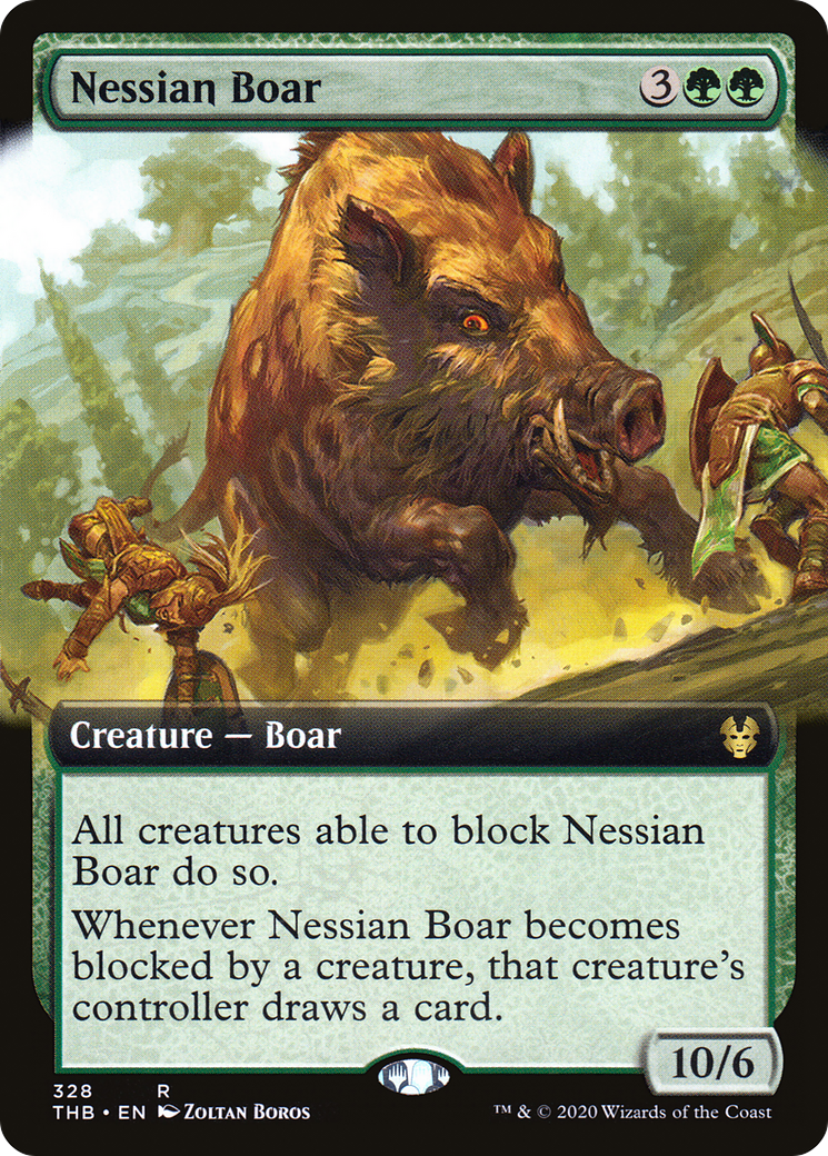 Nessian Boar (Extended Art) (THB-328) [Theros Beyond Death]