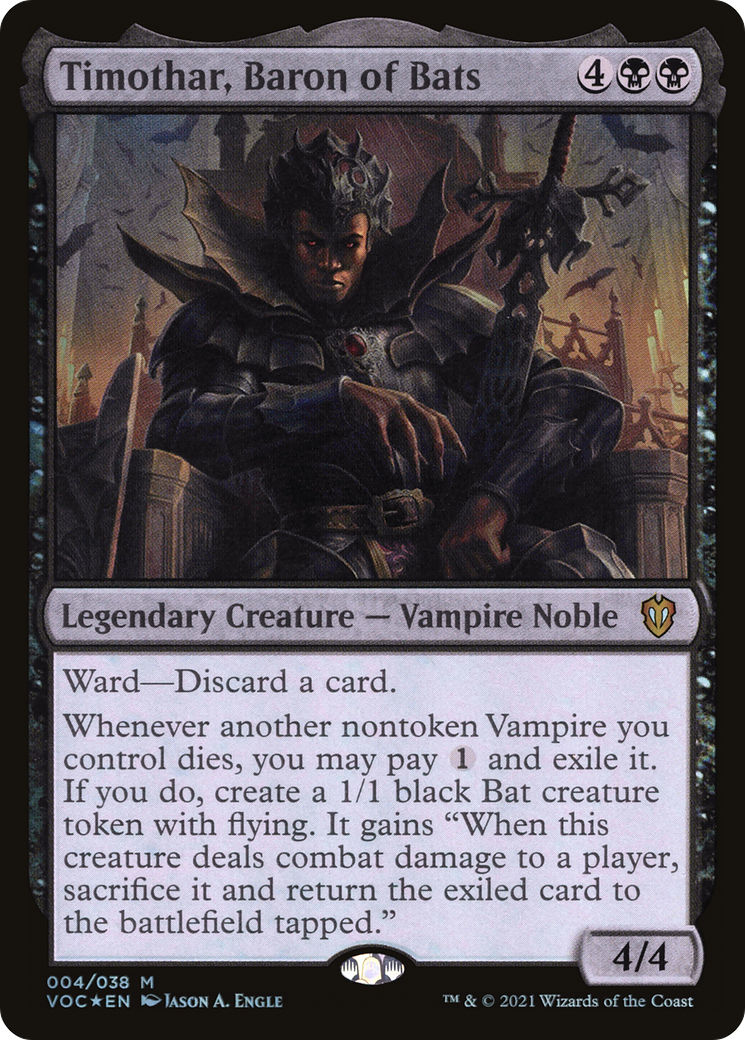 Timothar, Baron of Bats (VOC-004) [Crimson Vow Commander] Foil