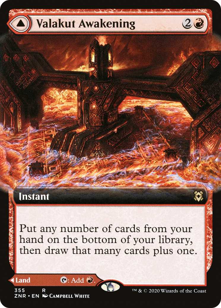 Valakut Awakening (Extended Art) (ZNR-355) [Zendikar Rising] Foil