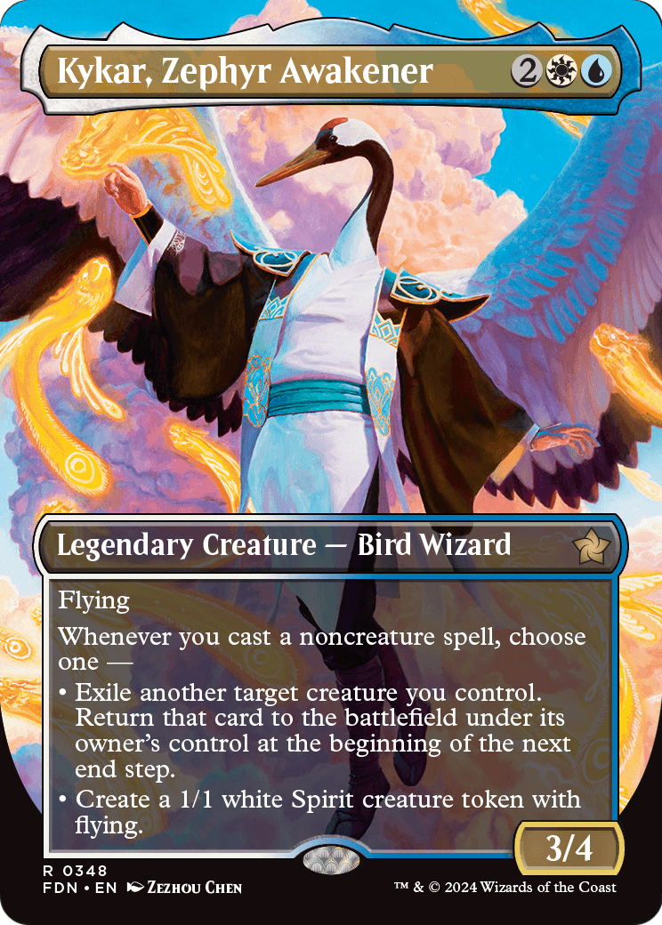 Kykar, Zephyr Awakener (Borderless) (FDN-348) [Foundations] Foil