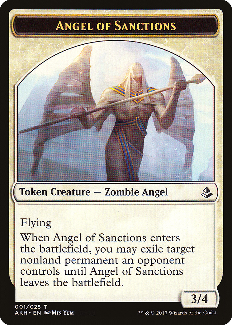 Angel of Sanctions Token (AKH-001) [Amonkhet Tokens]