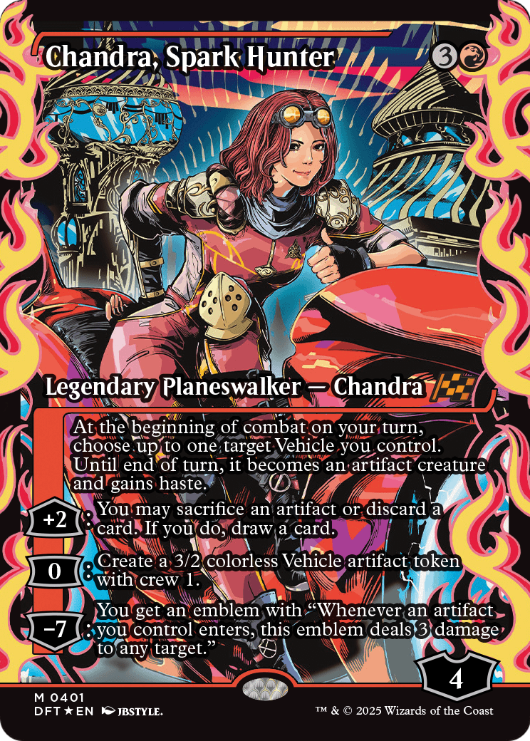 Chandra, Spark Hunter (Showcase) (DFT-401) [Aetherdrift] Foil