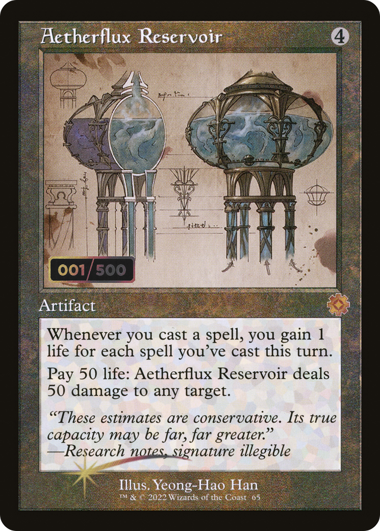 Aetherflux Reservoir (Schematic) (Serial Numbered) (BRR-065) [The Brothers' War Retro Artifacts] Foil