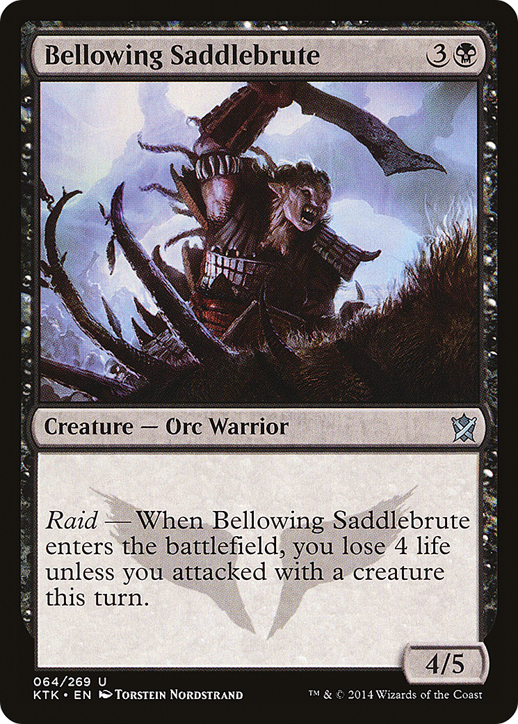 Bellowing Saddlebrute (KTK-064) [Khans of Tarkir] Foil