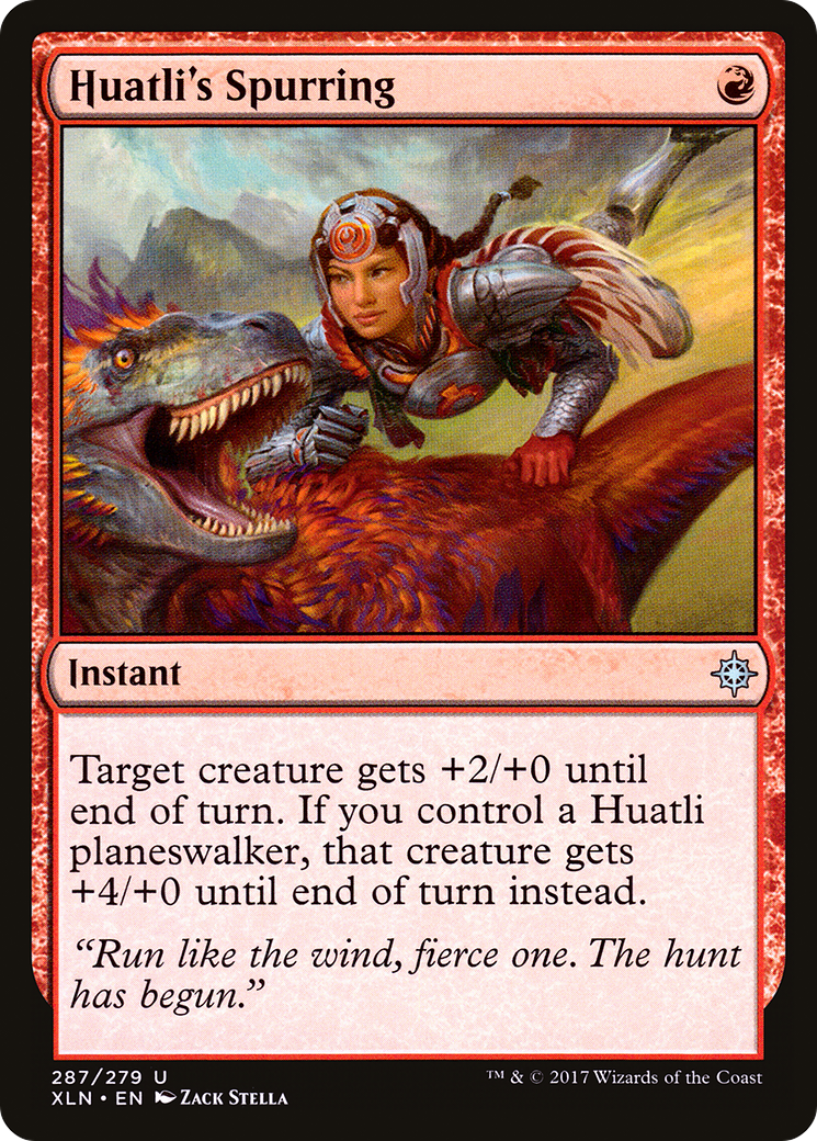 Huatli's Spurring (XLN-287) [Ixalan] Foil