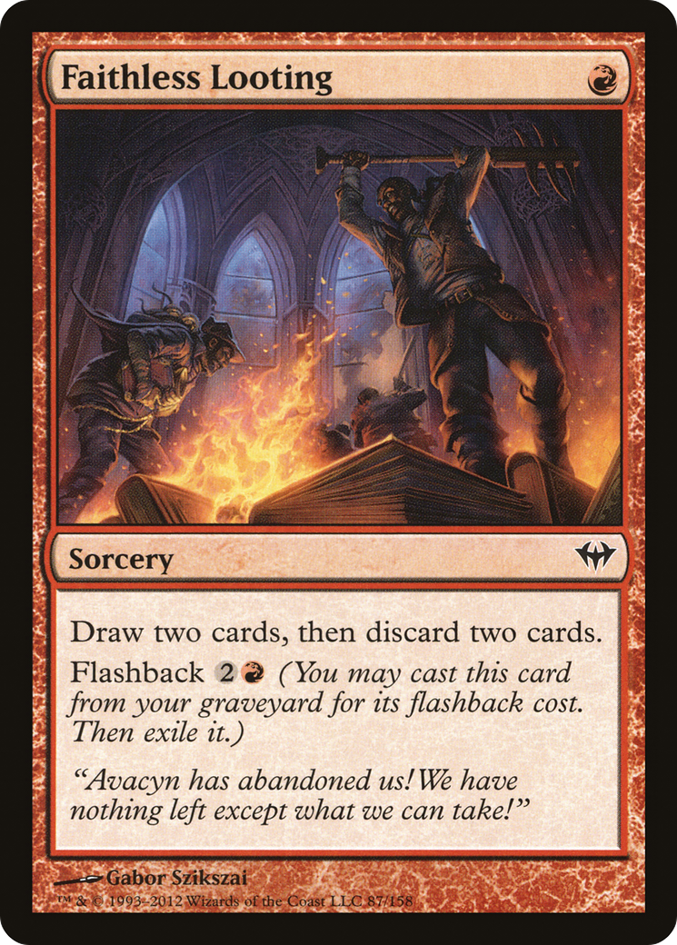 Faithless Looting (DKA-087) [Dark Ascension] Foil