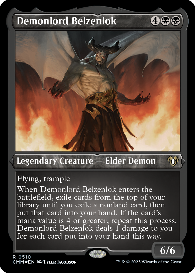 Demonlord Belzenlok (Foil Etched) (CMM-510) [Commander Masters] Foil