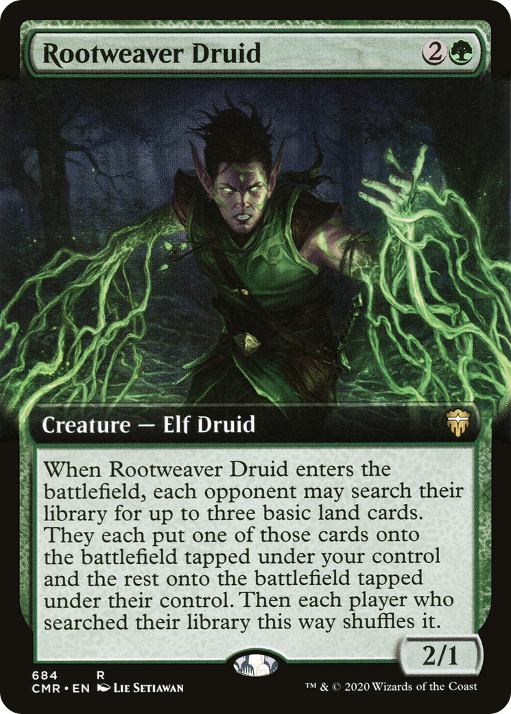 Rootweaver Druid (Extended Art) (CMR-684) [Commander Legends] Foil