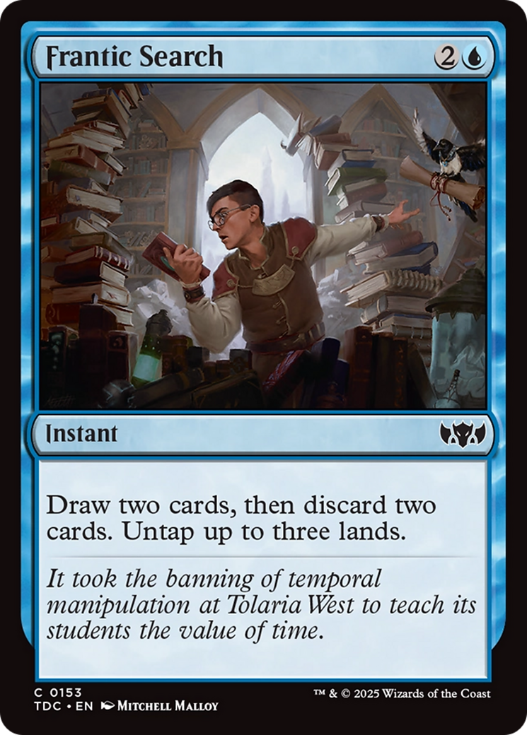 Frantic Search (TDC-153) [Commander: Tarkir: Dragonstorm]