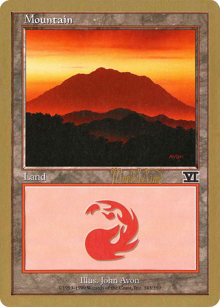 Mountain (343) - 1999 Mark Le Pine (6ED) [World Championship Decks 1999]
