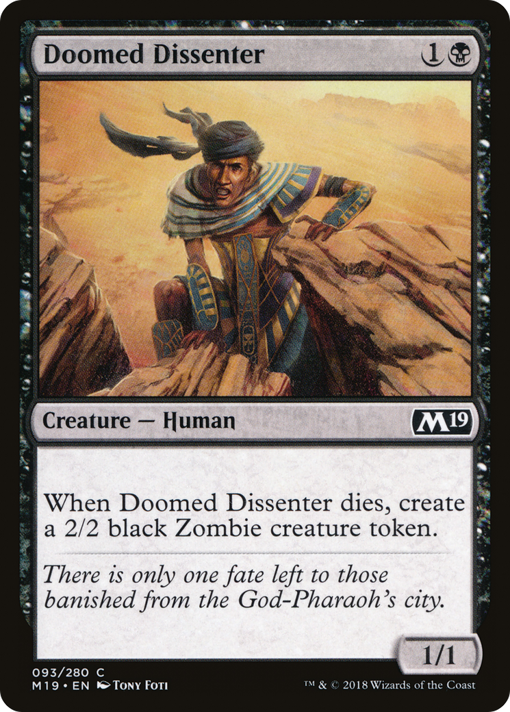 Doomed Dissenter (M19-093) [Core Set 2019] Foil