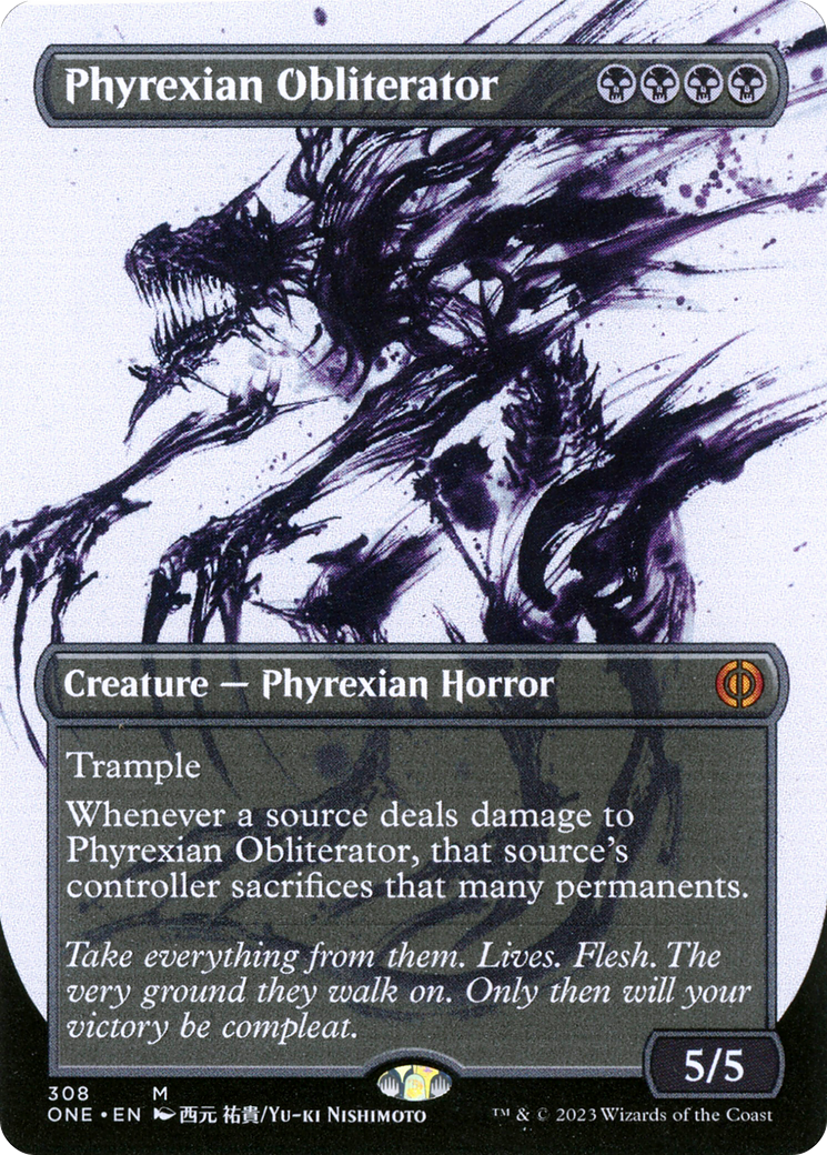 Phyrexian Obliterator (Showcase) (ONE-308) (Borderless) [Phyrexia: All Will Be One]