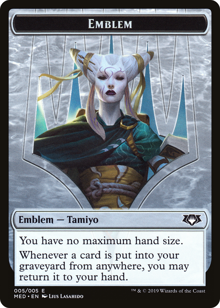 Emblem - Tamiyo, the Moon Sage (MED2-005) [Mythic Edition Tokens]